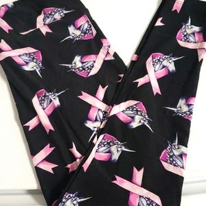 Lula roe breast cancer awareness/ unicorn leggings